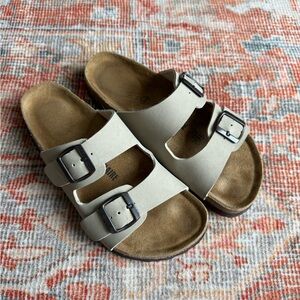 Cushionaire Cork Sandals with Double Buckles